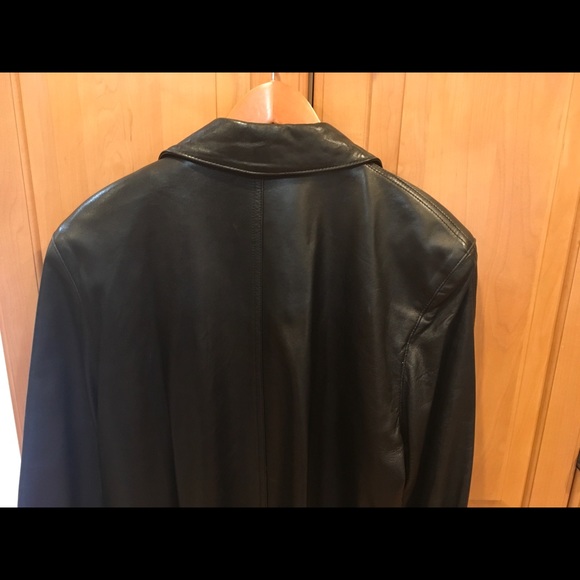 Vintage Black Leather Coat - Picture 7 of 10